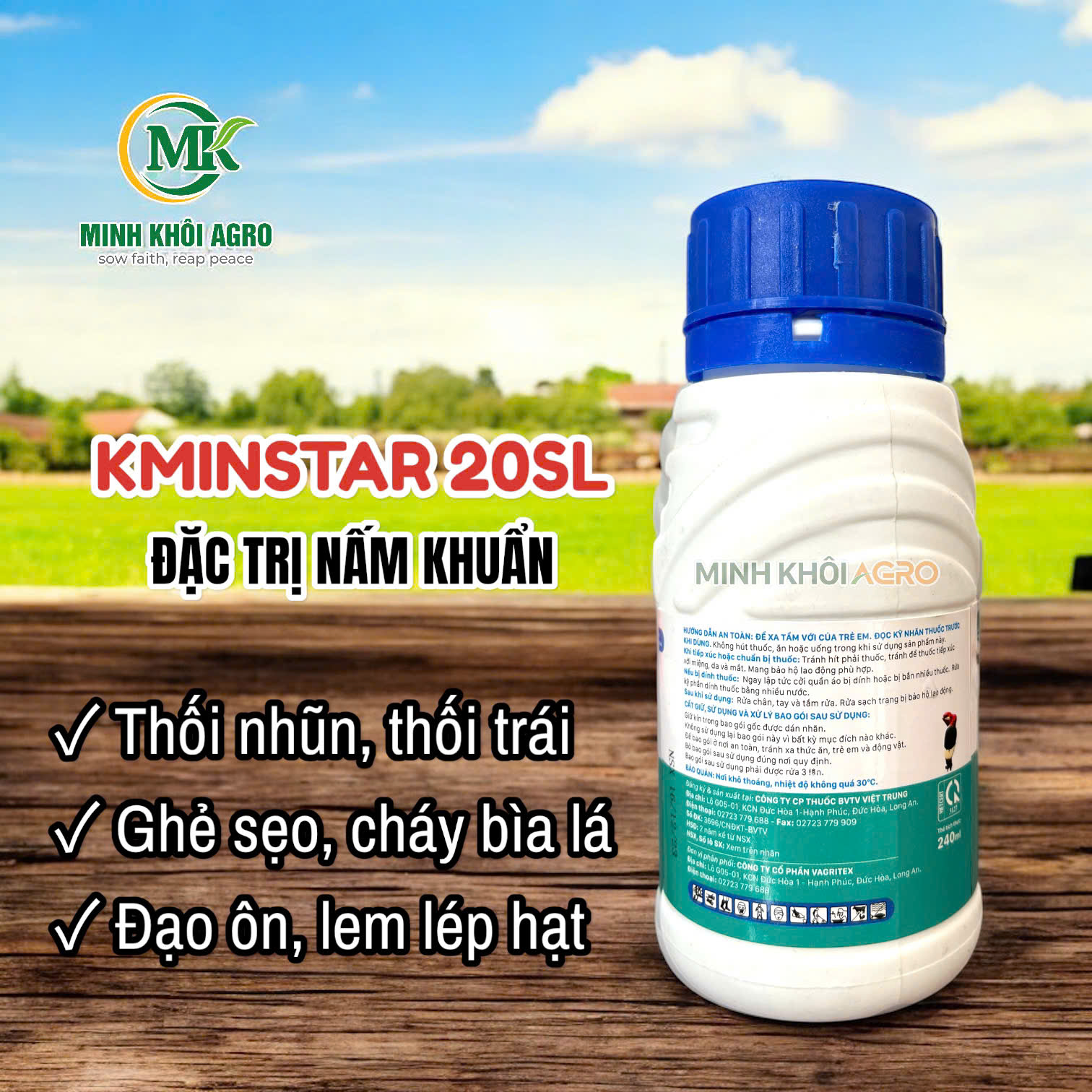 Thuốc trừ bệnh Kminstar 20SL - Chai 250ml 